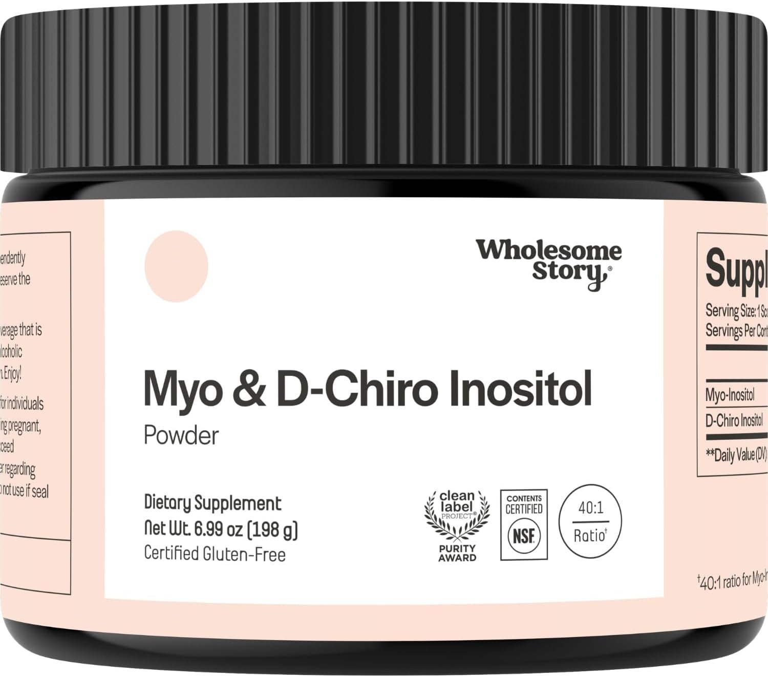 Myo-Inositol & D-Chiro Inositol Supplement Powder for Women | Hormonal Balance & Healthy Ovarian Function Support | Vitamin B8 | Great Alternative to Capsules | 40:1 Ratio | 90 Servings