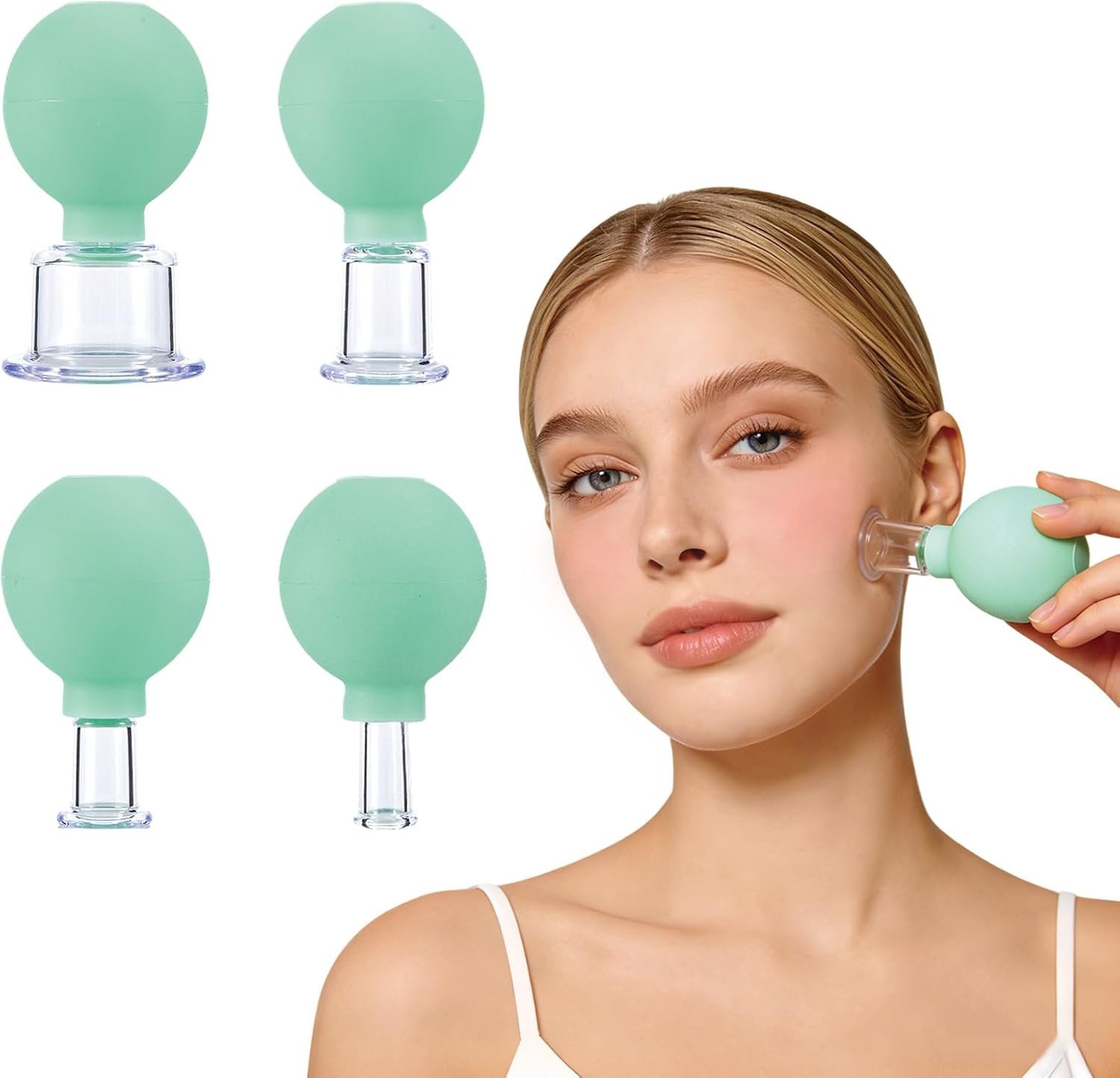 Facial Cupping Set for Face, Eye Face Vacuum Massage Anti Cellulite Cup