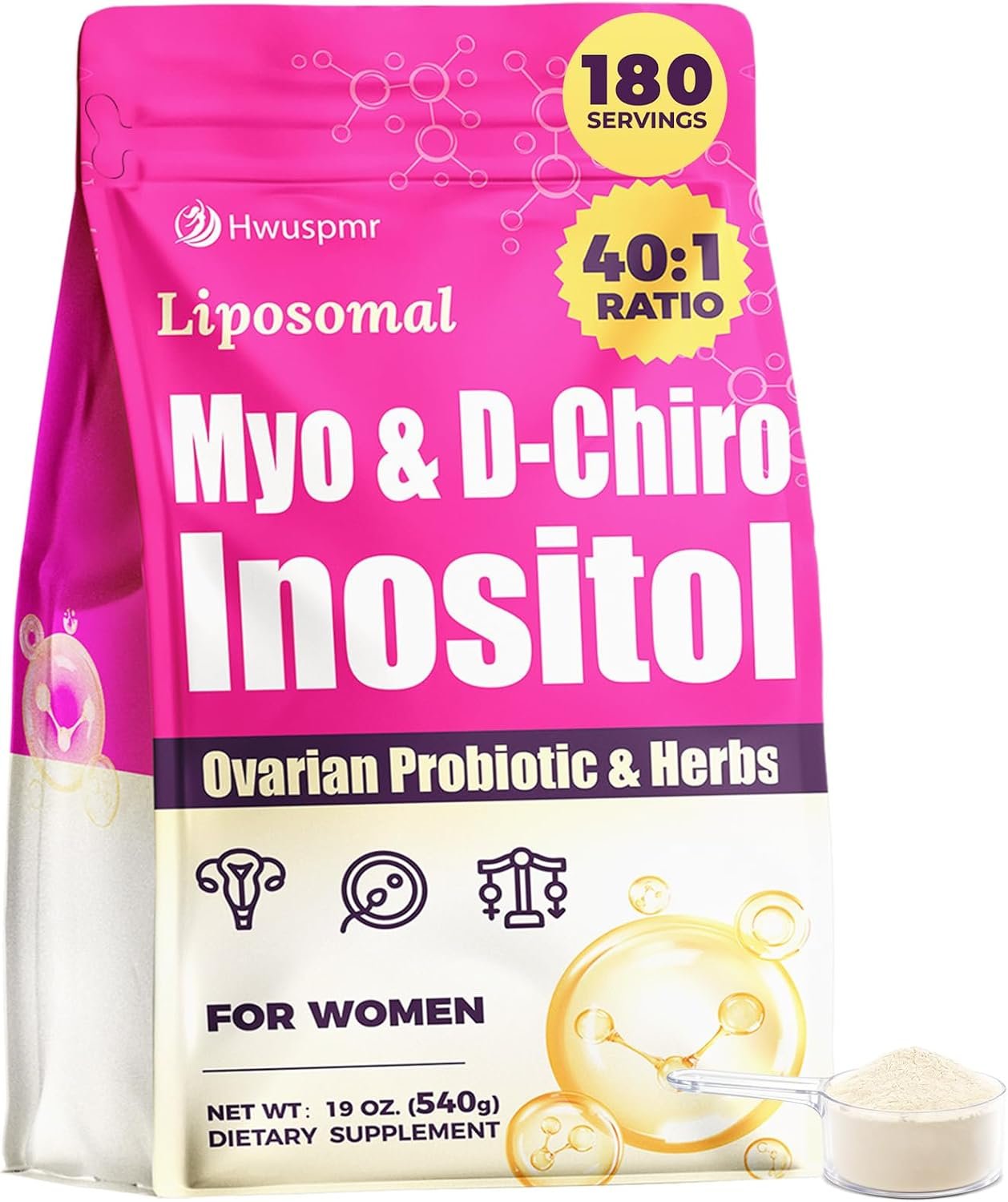 Liposomal Myo-Inositol & D-Chiro Inositol Powder – 40:1 Ideal, 180 Serving