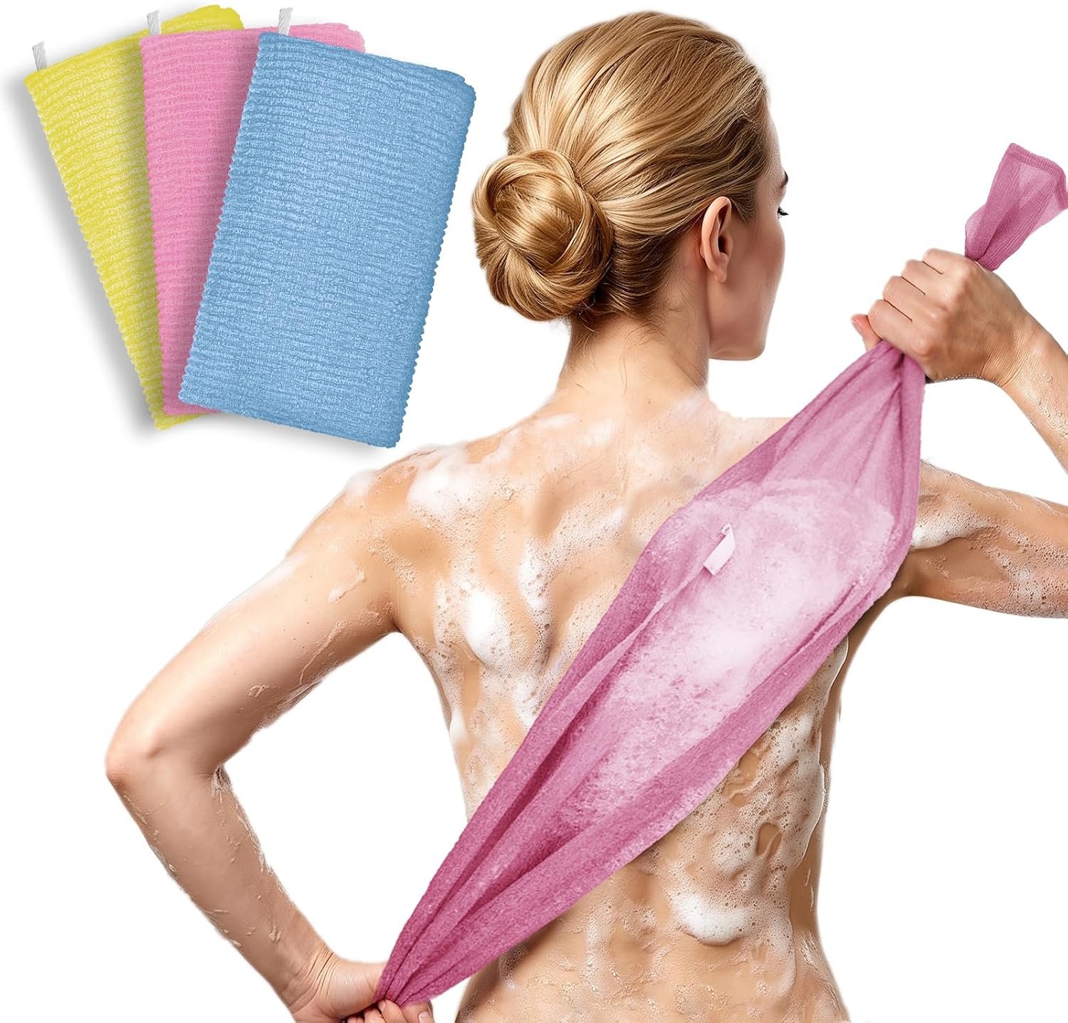 Bathway Exfoliating Washcloth Body Scrubber, Japanese Exfoliating Towel