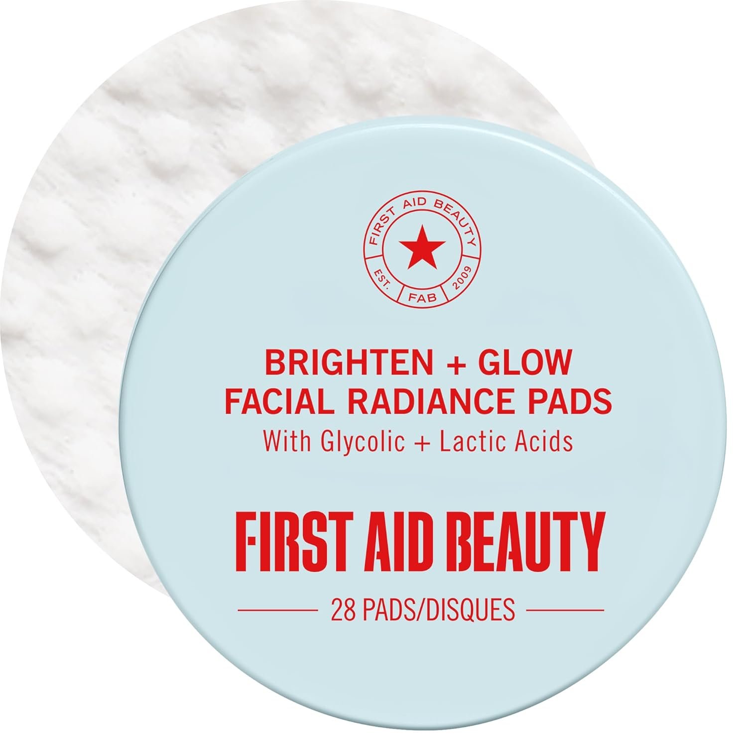 First Aid Beauty Brighten & Glow Facial Radiance Pads, AHA, Sensitive Skin