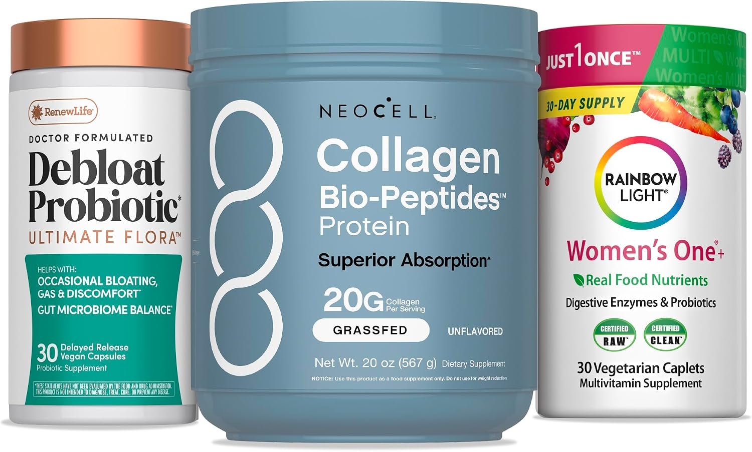 NeoCell Women’s Debloat Beauty & Balance Bundle | 3-in-1 Bundle Pack