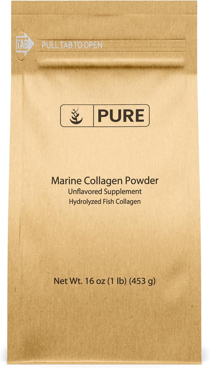 PURE ORIGINAL INGREDIENTS, Collagen, Marine Fish Hydrolyzed, 1 Lb