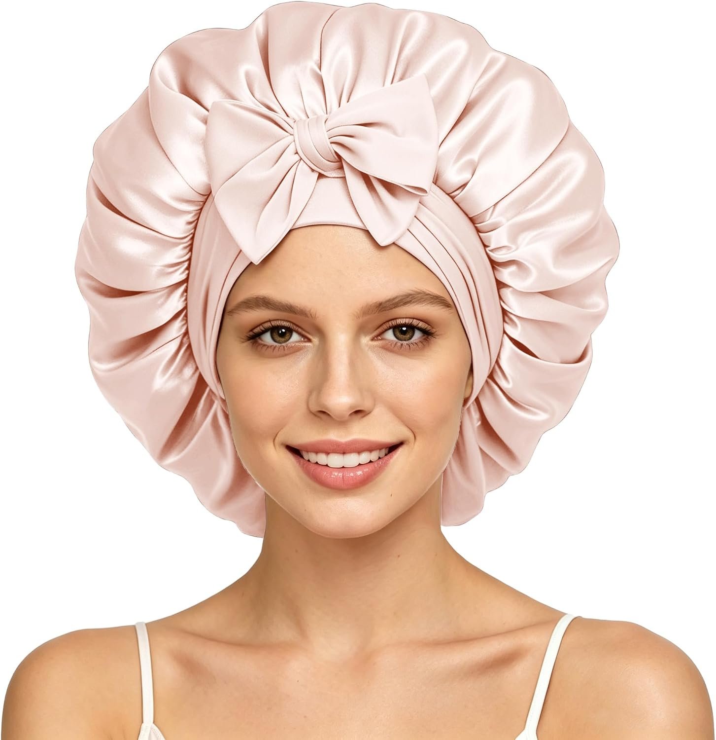 100% Mulberry Silk Bonnet for Sleeping, Double Layer