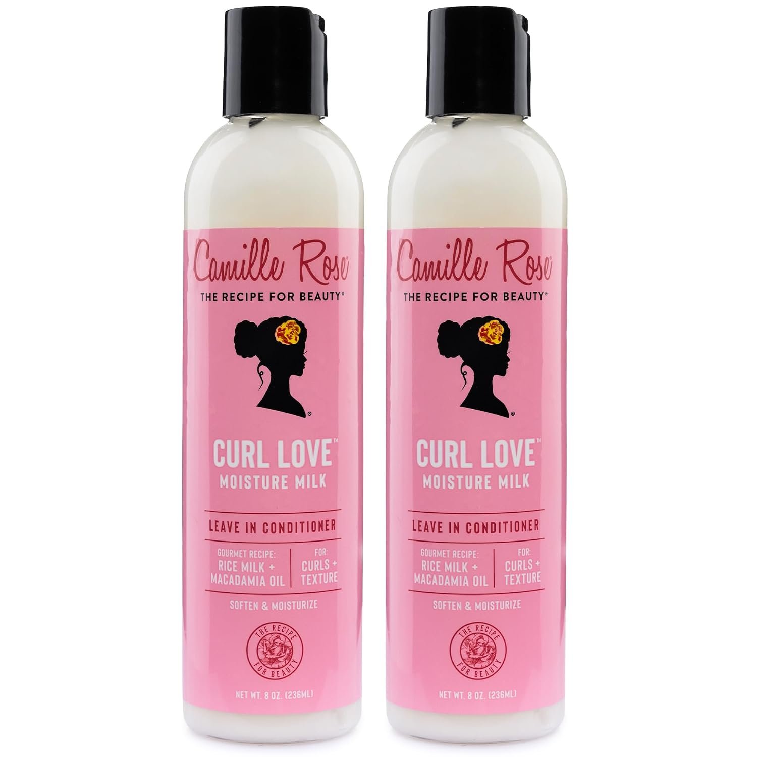 Camille Rose Curl Love Moisture Milk Leave-In Conditioner, 2-Pack, 8 Oz Ea