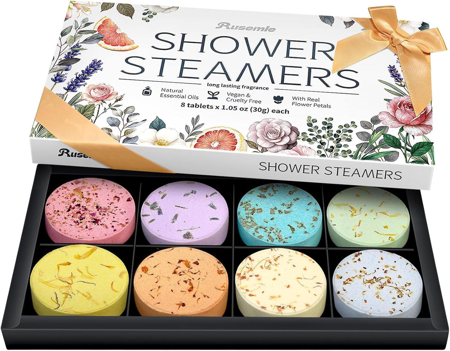 Shower Steamers Aromatherapy Birthday Gifts for Women – 8 Pack Shower Bombs with Natural Essential Oils, Self Care Relaxation Home Spa, Basket Stuffers White Elephant Gifts for Women Mom Wife Teens