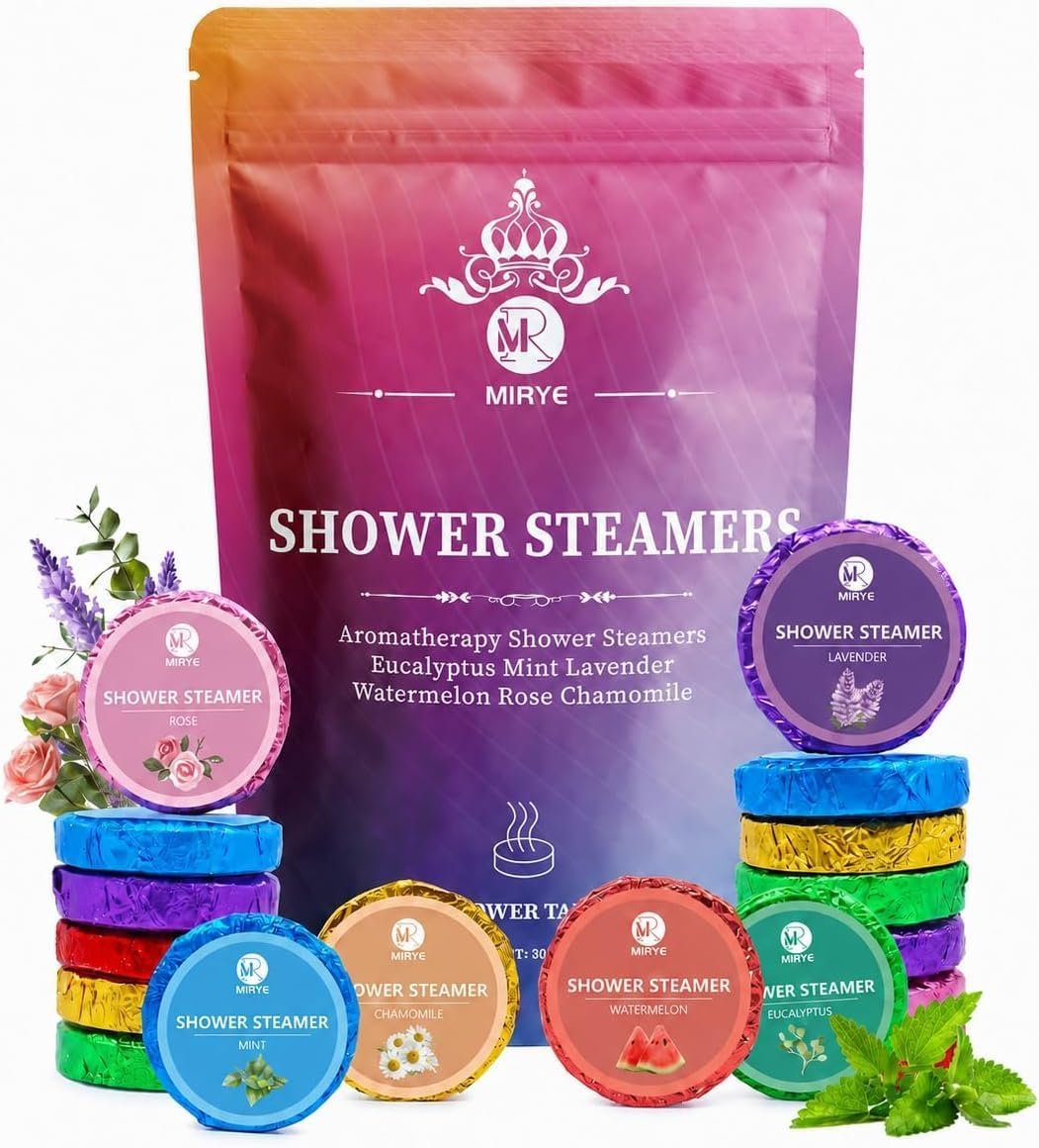 18-Pack Shower Steamers Aromatherapy, Self Care Birthday Gifts for Women Men, 6 Scented Organic Shower Bombs with Natural Essential Oils Relaxation Home SPA, Gifts for Retreat, Appreciation Gifts