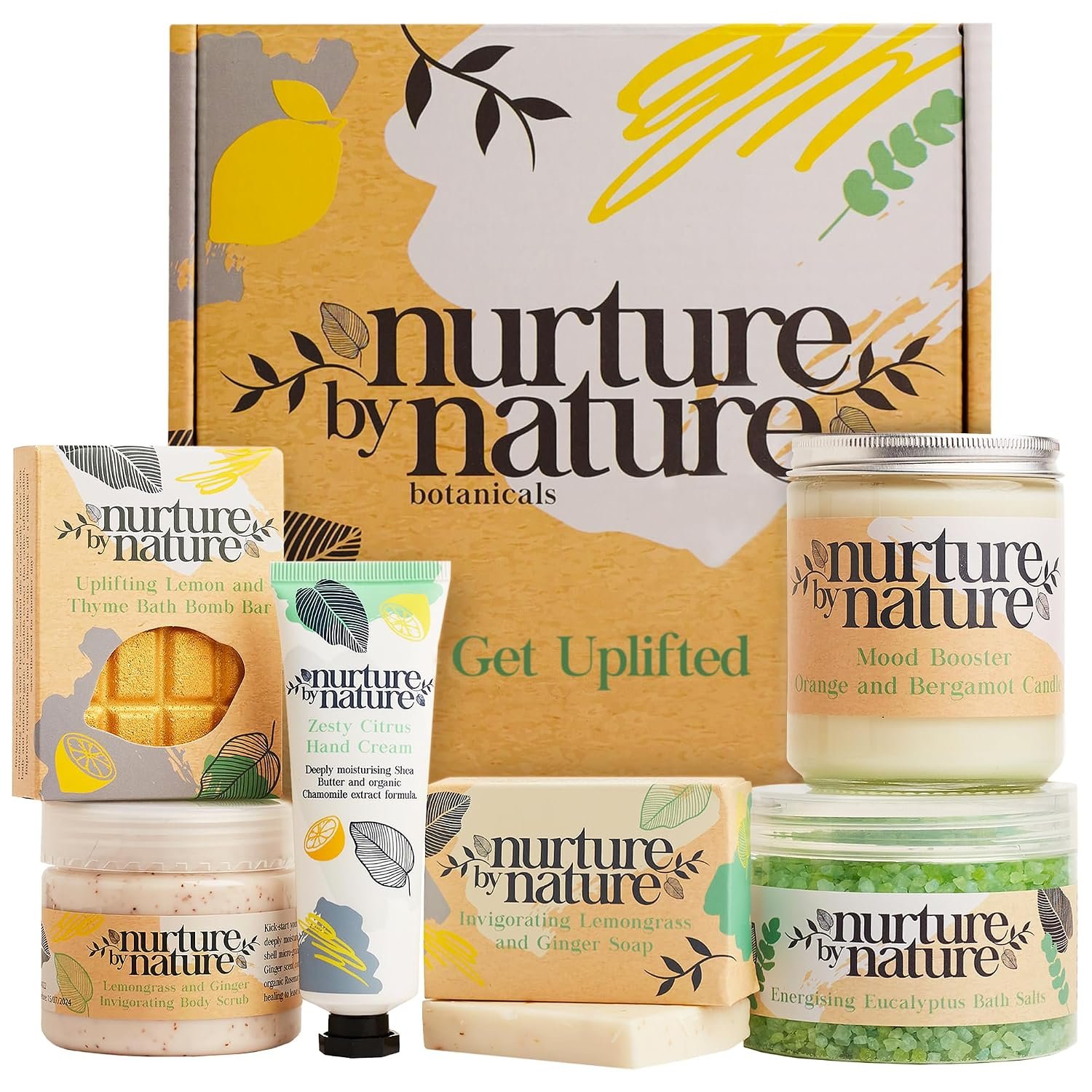 Nurture by Nature Vegan Gifts for Women – Home Spa Kit, Bath Set