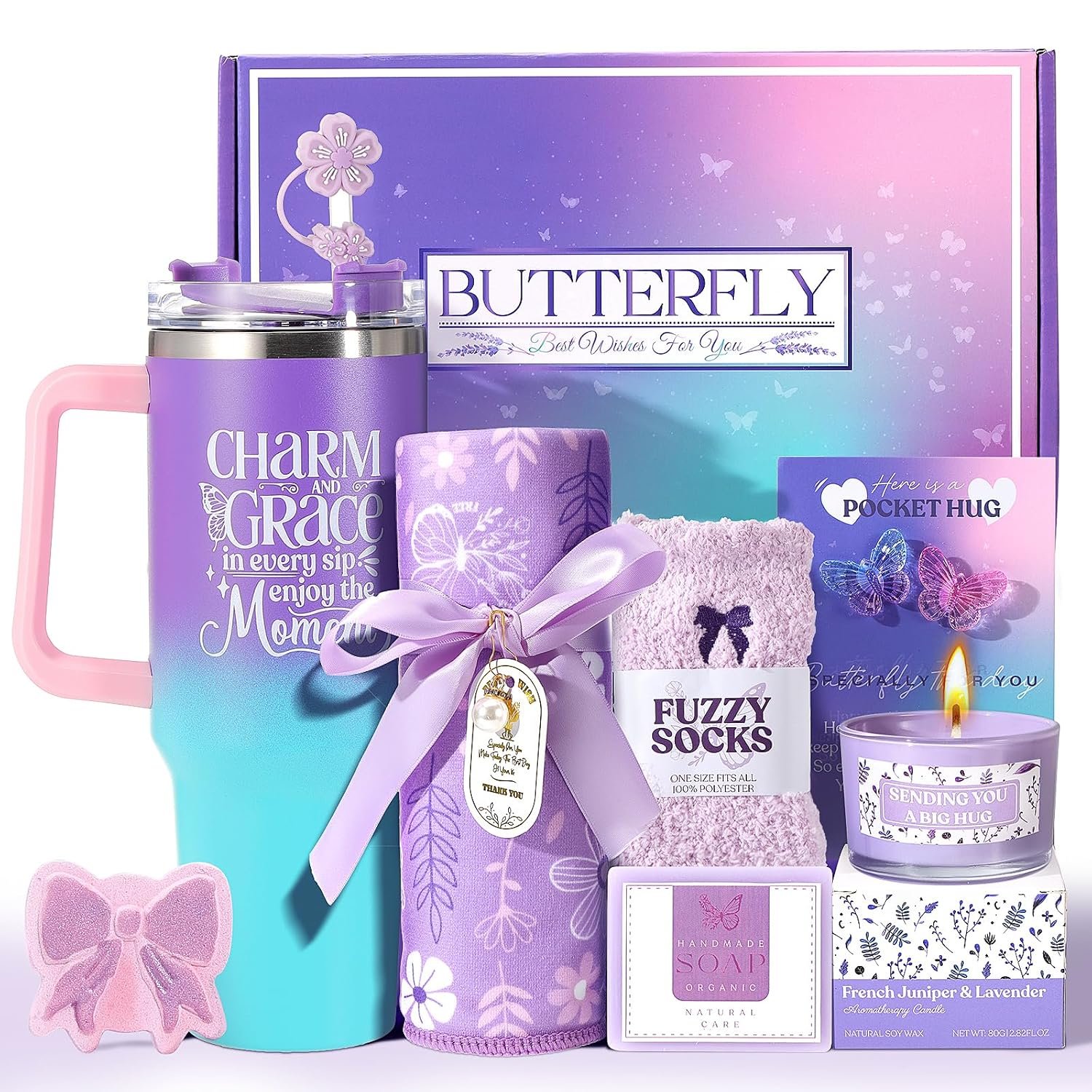 Birthday Gifts for Women, Get Well Gifts for Women Self Care Gift, Get Well Soon Sympathy Gift Baskets for Women Care Package, Thank You Gift for Mom Wife Girlfriend Friends Sisters